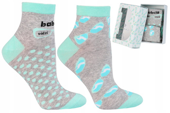 Skarpetki Kolorowe Modne PREZENT na Dzień Babci w Pudełku 2-PAK MORAJ