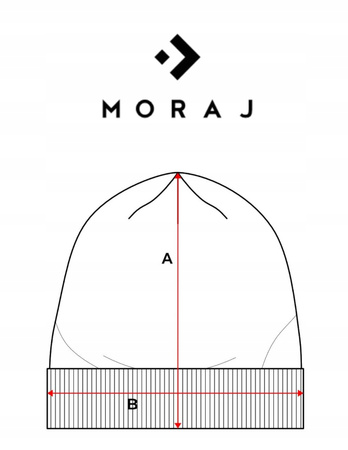 Czapka Damska Zimowa Beanie klasyczna z naszywką Modna Ciepła Prążek MORAJ