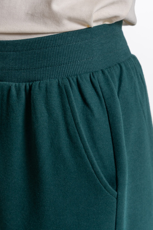 DRES DAMSKI SPODNIE KLASYCZNE WYSOKI STAN OCIEPLANA BLUZA Z HAFTEM MORAJ 