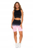 TOP SPORTOWY DAMSKI CROP TOP PRĄŻKOWANY ELASTYCZNY KRÓTKA BOKSERKA MORAJ 