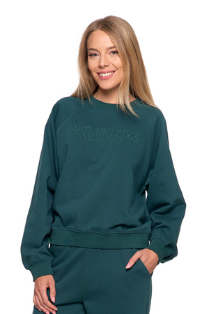 OCIEPLANA BLUZA DAMSKA Z HAFTEM LUŹNA KLASYCZNA CIEPŁA MORAJ