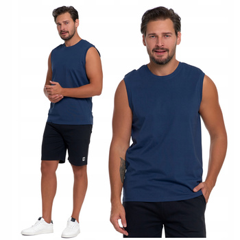 TANK-TOP Męski Koszulka Bez Rękawów Gładka Klasyczna Bokserka MORAJ