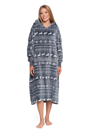 KOCOBLUZA CIEPŁA DUŻA BLUZA Z KAPTUREM KOC NA ZIMĘ OVERSIZE MORAJ