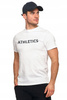 T-Shirt Męski Klasyczny Koszulka na Krótki Rękaw Gładka Biała Napis MORAJ 