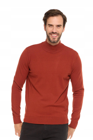 Elegancki SWETER MĘSKI Półgolf Klasyczny Stylowy Sweterek Ze Stójką MORAJ 