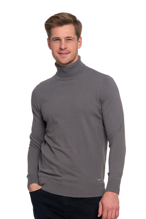 ELEGANCKI SWETER MĘSKI CIENKI GOLF KLASYCZNY GŁADKI DOPASOWANY MORAJ