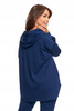 Elegancka BLUZA DAMSKA Oversize z Kapturem Stylowa Dekolt Serek MORAJ
