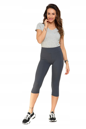 Legginsy Damskie 3/4 Wysoki Stan Kryjące MORAJ 