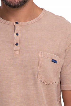 T-Shirt Męski Elegancki Koszulka z Guzikami Bluzka Krótki Rękaw MORAJ 