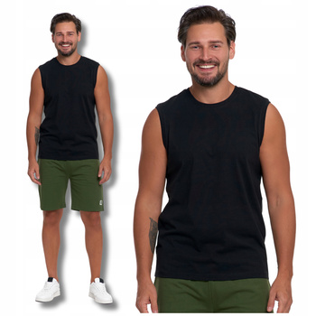 PODKOSZULKA MĘSKA TANK TOP KOSZULKA BEZ RĘKAWÓW GŁADKA BOKSERKA MORAJ