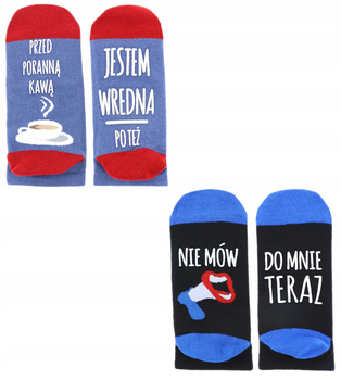 MORAJ Stopki ŚMIESZNE 2-PARY PREZENT SOCKS