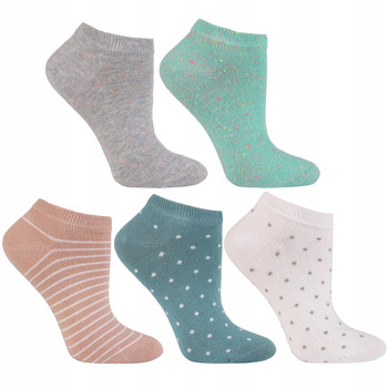 Niskie Skarpetki Damskie Kolorowe MORAJ 5pak