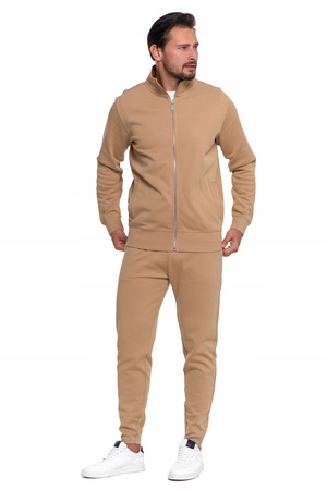 BLUZA MĘSKA Dresowa Rozpinana ze Stójką Gładka z Kieszeniami MORAJ 