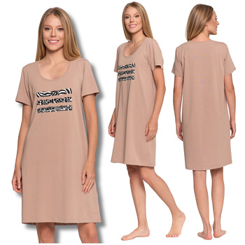 LUŹNA KOSZULA NOCNA UROCZA PIŻAMA DAMSKA ZWIERZĘCY NADRUK MODNA MORAJ