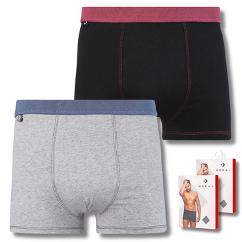 Majtki Męskie MORAJ Dopasowane Bokserki Gładkie Klasyczne Zestaw 2-PAK
