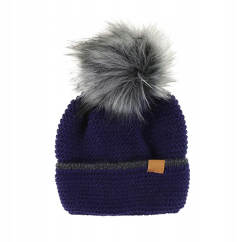 Moraj Czapka damska ocieplana z francuskim splotem