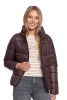 KRÓTKA KURTKA DAMSKA PIKOWANA Z KAPTUREM NA JESIEŃ CIEPŁA MORAJ
