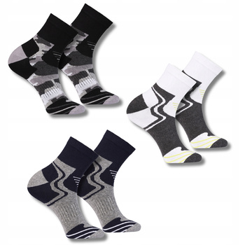Skarpety Męskie Klasyczne 3/4 Skarpetki Za Kostkę Wzory MORAJ 3-PARY