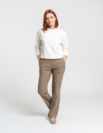 PROSTE SPODNIE DAMSKIE WIĄZANE ELASTYCZNE WYGODNE MODNE MORAJ