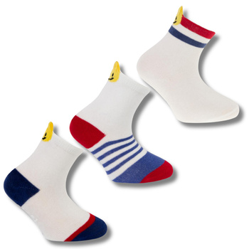 SKARPETKI NIEMOWLĘCE Z ABS SKARPETY ZA KOSTKĘ DZIECIĘCE MORAJ 3-PAK