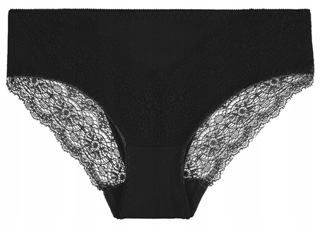 Majtki Damskie Figi Koronkowe Prążkowane Eleganckie Delikatne 3-PAK MORAJ 