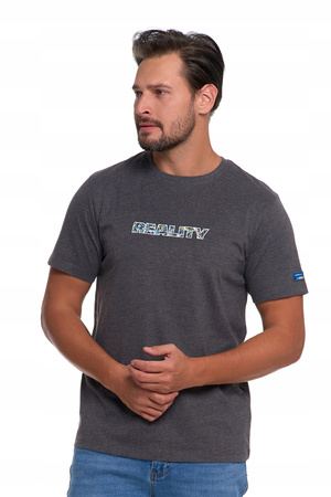 Koszulka Męska Haftowany Napis T-Shirt na krótki rękaw Klasyczny MORAJ 