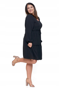 MORAJ Sukienka damska wiązana w talii falbany