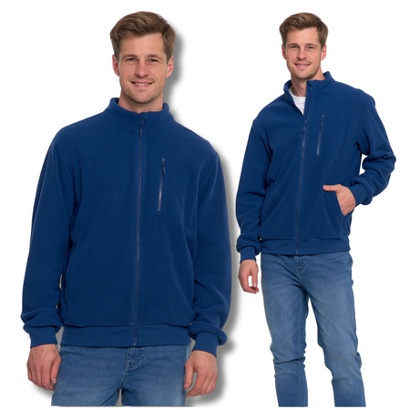 BLUZA MĘSKA POLAR ROZPINANY NA ZAMEK CIEPŁY Z KIESZENIAMI MORAJ