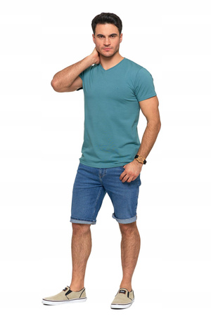 T-SHIRT PREMIUM MĘSKI Koszulka Gładka Bluzka z Haftem Logo MORAJ