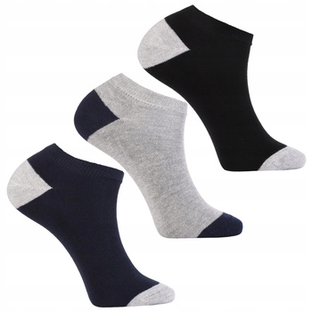 Skarpetki Stopki Męskie Niskie Skarpety Klasyczne Gładkie 3-pak MORAJ