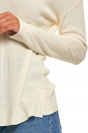 Cienki SWETER DAMSKI Luźny Dzianinowy z Wiskozą Elegancki Klasyczny MORAJ 