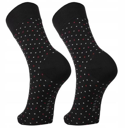 SKARPETKI MĘSKIE Wysokie Garniturowe Ciemne Delikatny Wzór 1 para MORAJ 