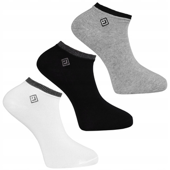 Skarpety Stopki MORAJ Niskie Skarpetki Męskie Klasyczne z Haftem 3pak