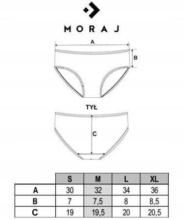 Figi Damskie Bikini Majtki Bawełniane Koronka Wygodne Modne 3 szt. MORAJ 