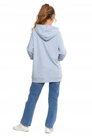 LUŹNA BLUZA DAMSKA DRESOWA OVERSIZE PRZEZ GŁOWĘ Z KAPTUREM MORAJ