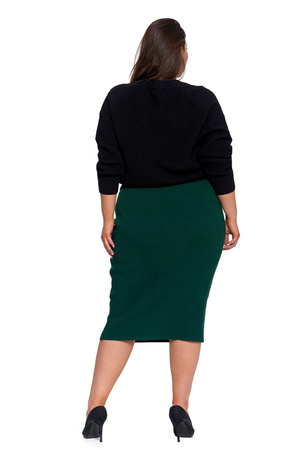CIEPŁY SWETER DAMSKI KARDIGAN SZEROKIE RĘKAWY ELEGANCKI KLASYCZNY MORAJ
