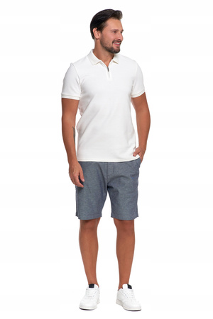 Elegancki T-Shirt Koszulka Polo Polówka Na Zamek Krótki Rękaw MORAJ 
