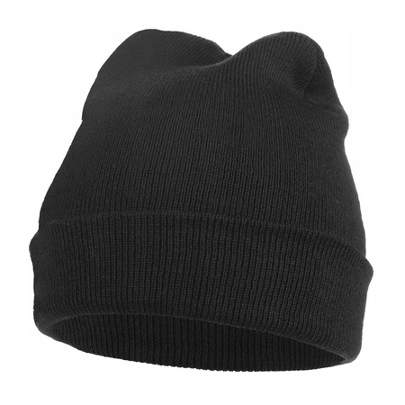 Czapka Męska Klasyczna Beanie Czarna MORAJ