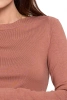 SWETER DAMSKI CIENKI SWETEREK WISKOZOWY DOPASOWANY GŁADKI MORAJ