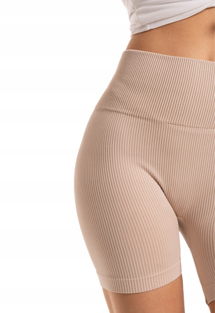 Kolarki Legginsy Bikery Damskie Push-Up Wysoki Stan Prążkowane MORAJ 