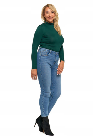 Spodnie Jeansowe Damskie Jeansy Skinny Wysoki Stan Wygodne MORAJ