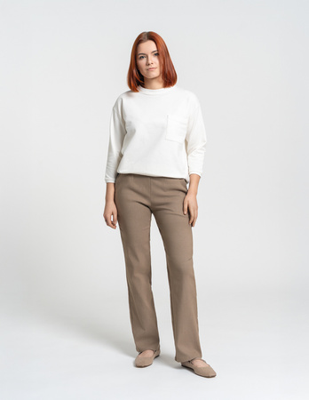 PROSTE SPODNIE DAMSKIE WIĄZANE ELASTYCZNE WYGODNE MODNE MORAJ