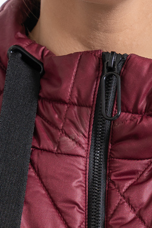 KURTKA DAMSKA DŁUGA PŁASZCZ Z KAPTUREM PIKOWANY NA JESIEŃ MODNY MORAJ