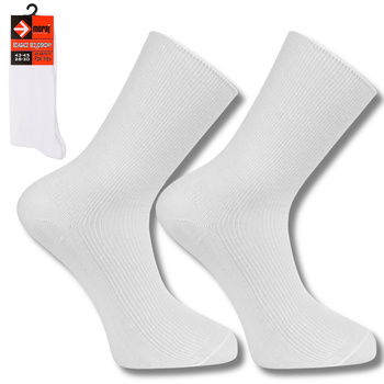 WYSOKIE SKARPETY GARNITUROWE MĘSKIE DŁUGIE SKARPETKI MORAJ BIAŁE 1PAR