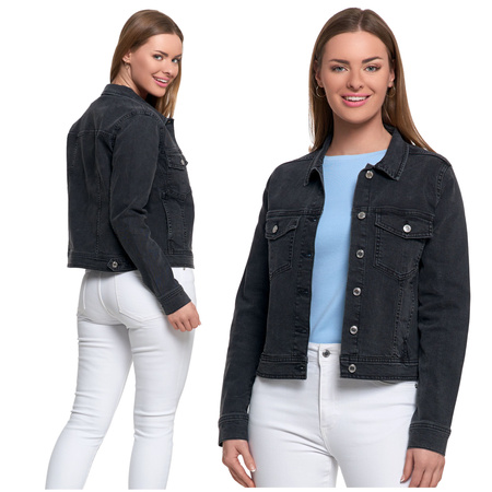 JEANSOWA KURTKA DAMSKA KLASYCZNA JEANS MODNA STYLOWA PRZEJŚCIOWA MORAJ