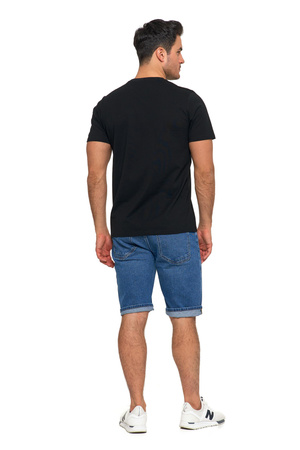T-Shirt Koszulka Klasyczna Męska 100% Bawełna Krótki Rękaw Czarna MORAJ 