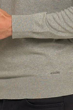 Sweter Męski z Golfem Klasyczny Bawełna Modny Wygodny Szary Golf MORAJ 