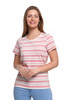 T-SHIRT DAMSKI w Paski Luźna Koszulka Bluzka z Krótkim Rękawem MORAJ 