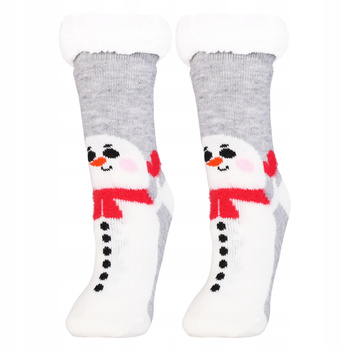 SKARPETKI ŚWIĄTECZNE CIEPŁE SKARPETY ANTYPOŚLIZGOWE r. UNI PREZENT MORAJ