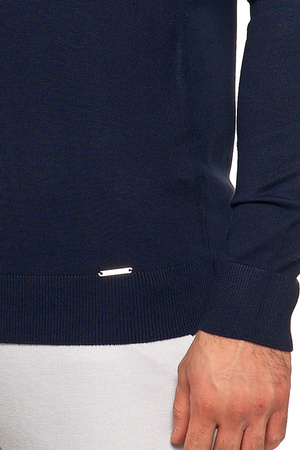 Sweter Męski Okrągły Dekolt Klasyczny Miękki z Wiskozy w Paski MORAJ 